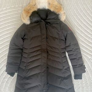 New - Canada Goose Lorette Parka - Medium Fusion Fit - Black - Fur Trim